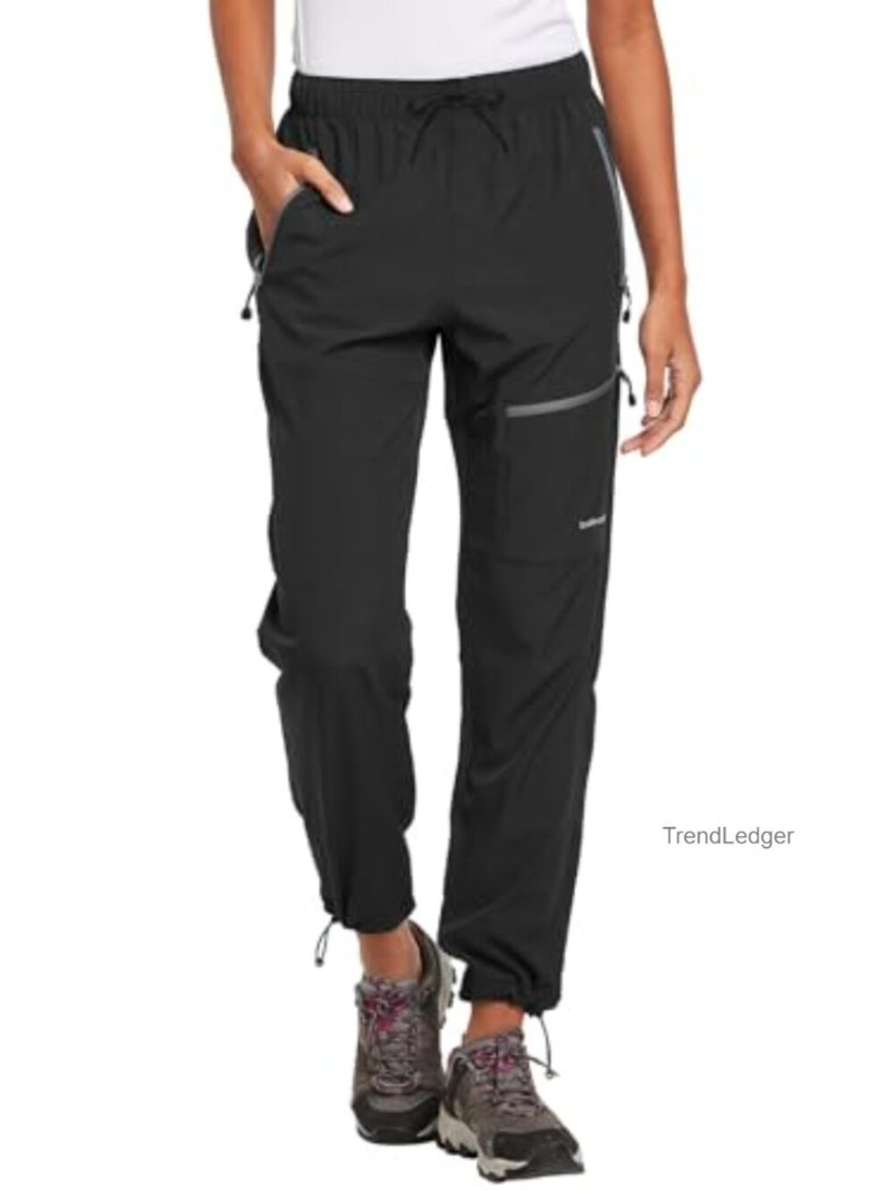 Quick-Dry Hiking Pants for Women, Lightweight Water Resistant, Elastic Waist